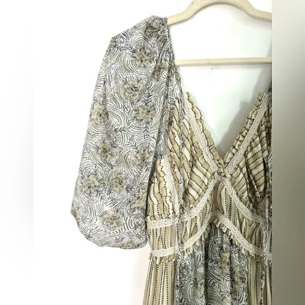 Free People You're A Jewel Printed Maxi dress in Tea Combo